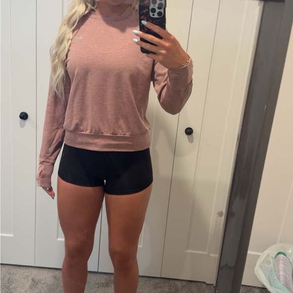 Nike Women's Long Sleeve Tee - Pink - Picture 1 of 3